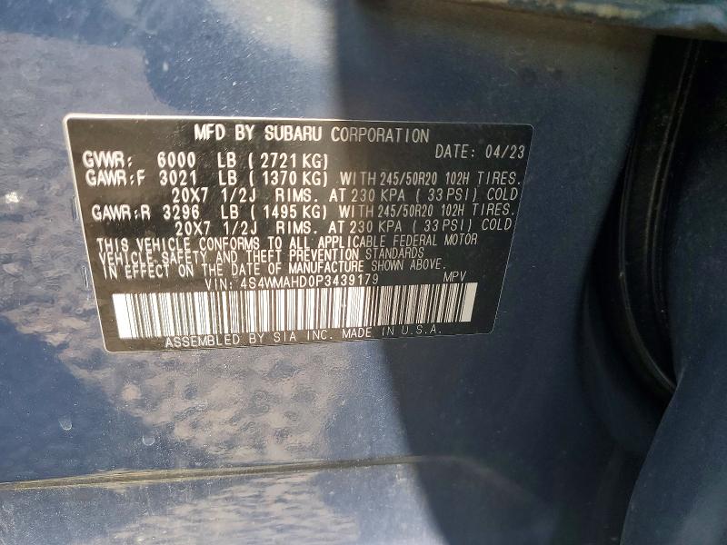 Продажа на аукционе авто 2023 Subaru Ascent, vin: 4S4WMAHD0P3439179, номер лота: 60627486