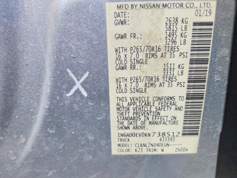 Продаж на аукціоні авто 2019 Nissan Frontier, vin: 1N6AD0EV0KN738512, номер лоту: 62844106