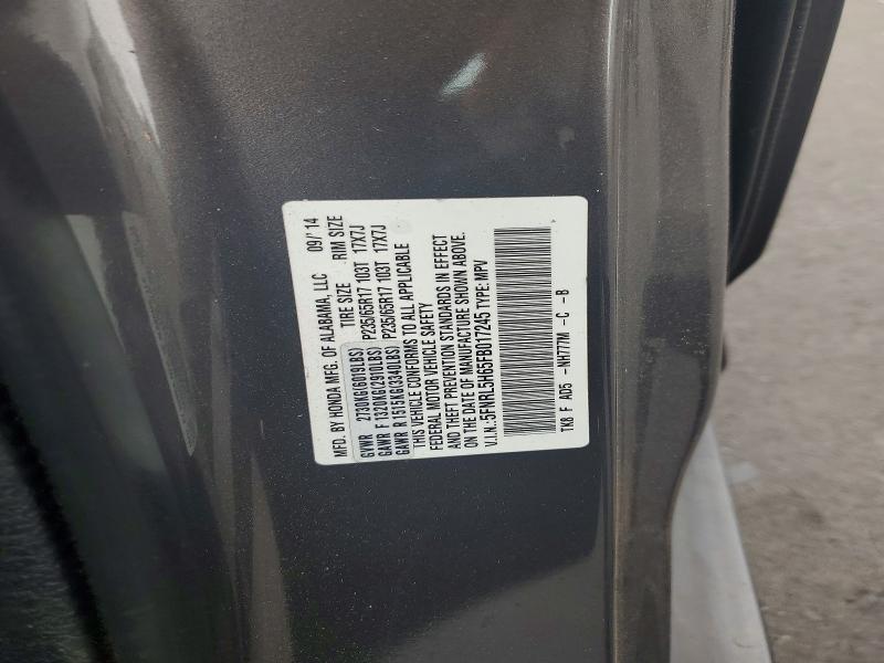 Продаж на аукціоні авто 2015 Honda Odyssey, vin: 5FNRL5H65FB017245, номер лоту: 61704506