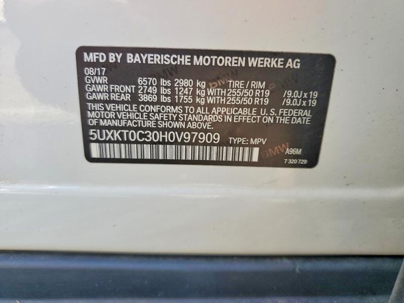 Aukcja sprzedaży 2017 Bmw X5, vin: 5UXKT0C30H0V97909, numer aukcji: 59920616