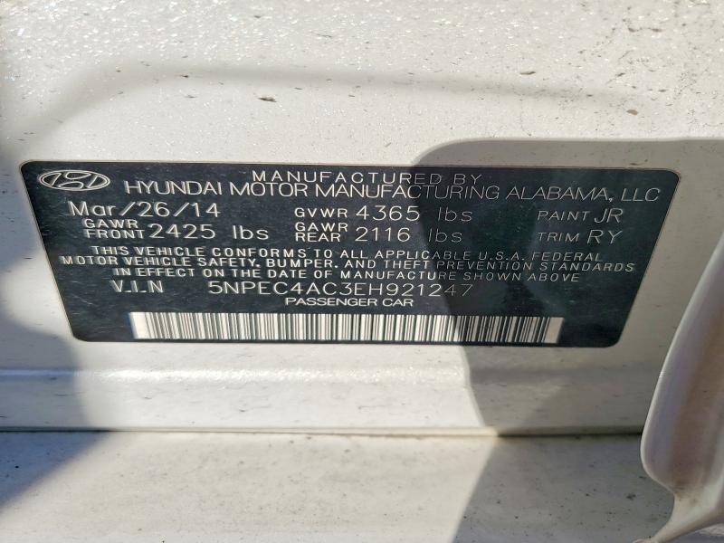 Продажа на аукционе авто 2014 Hyundai Sonata, vin: 5NPEC4AC3EH921247, номер лота: 61440966
