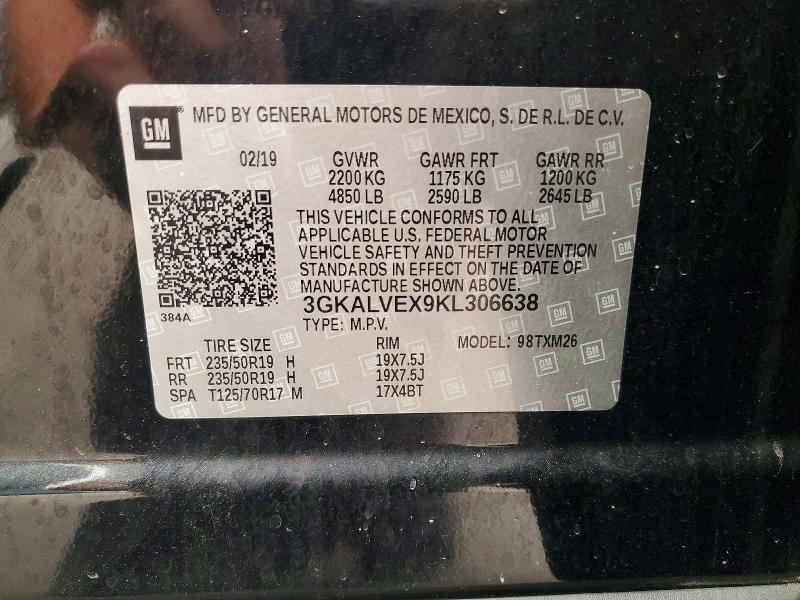 60657996 :رقم المزاد ، 3GKALVEX9KL306638 vin ، 2019 Gmc Terrain مزاد بيع