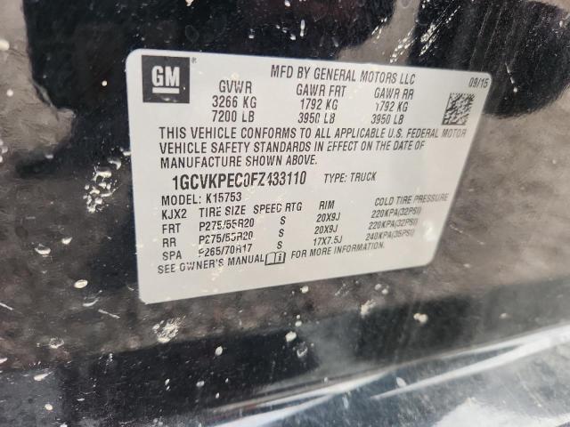 Aukcja sprzedaży 2015 Chevrolet Silverado, vin: 1GCVKPEC0FZ433110, numer aukcji: 60334396