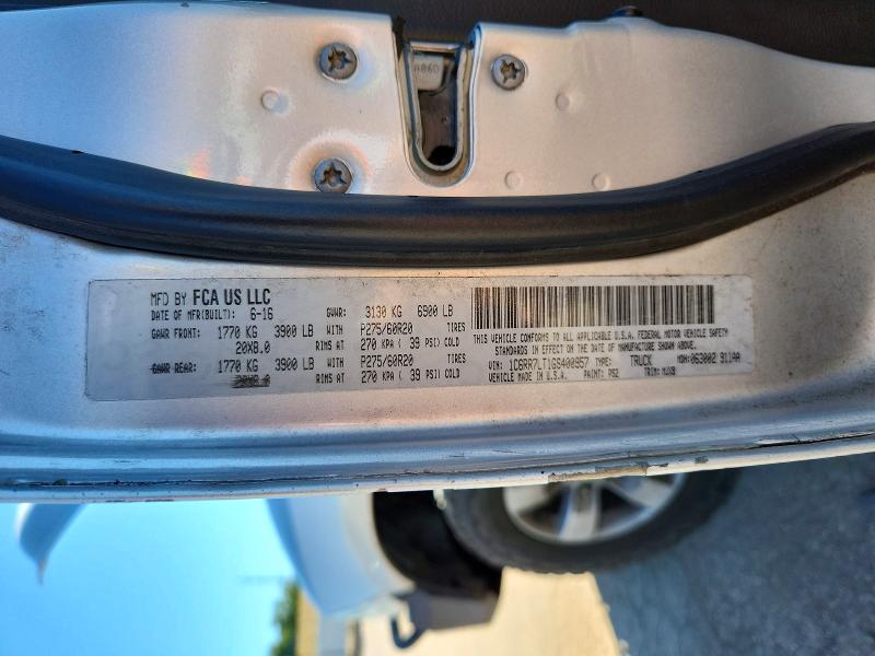 61026126 :رقم المزاد ، 1C6RR7LT1GS400957 vin ، 2016 Ram 1500 مزاد بيع