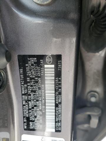 60998516 :رقم المزاد ، 4T1B11HK5KU698338 vin ، 2019 Toyota Camry مزاد بيع