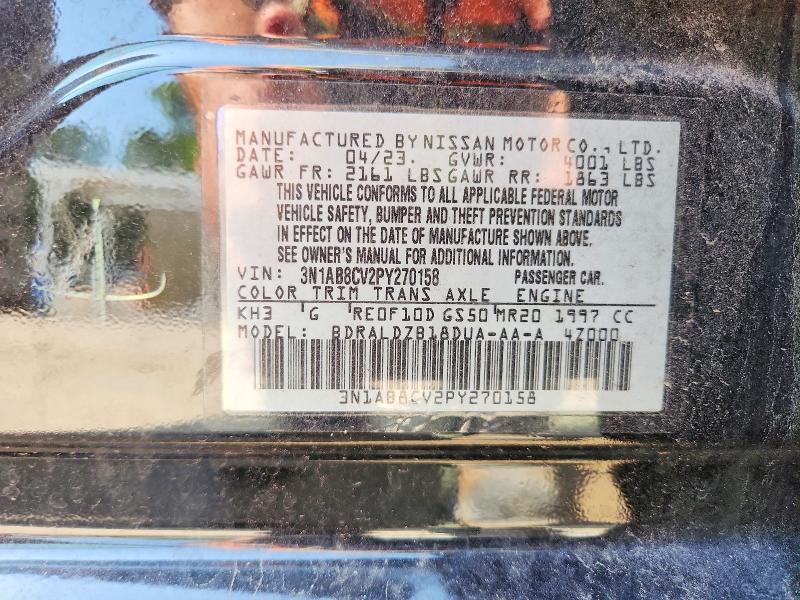 Aukcja sprzedaży 2023 Nissan Sentra, vin: 3N1AB8CV2PY270158, numer aukcji: 59290786