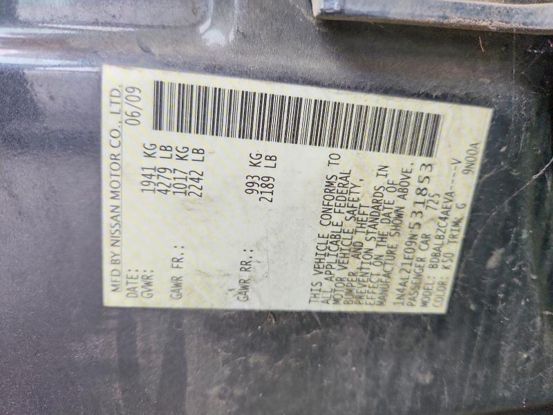 Aukcja sprzedaży 2009 Nissan Altima, vin: 1N4AL21E09N531853, numer aukcji: 59323796