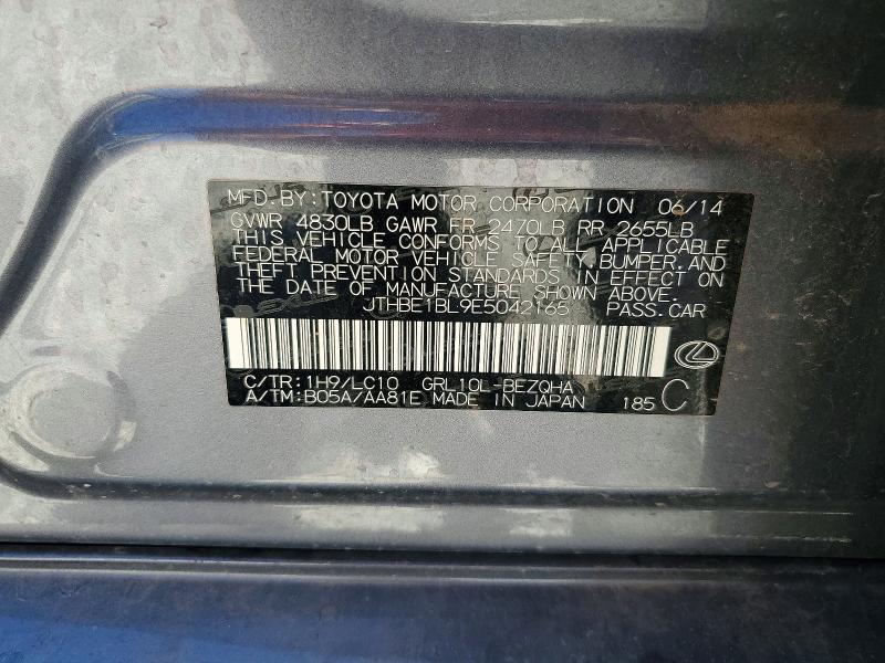 Aukcja sprzedaży 2014 Lexus Gs, vin: JTHBE1BL9E5042165, numer aukcji: 59690336