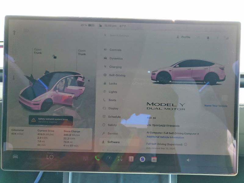 Aukcja sprzedaży 2026 Tesla Model Y, vin: 7SAYGAEE1TF659089, numer aukcji: 62104966
