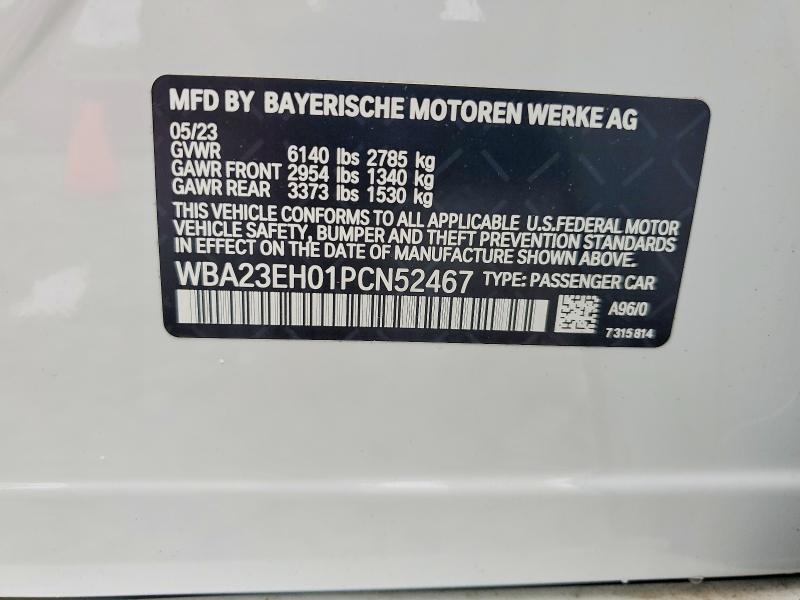Продаж на аукціоні авто 2023 Bmw 740, vin: WBA23EH01PCN52467, номер лоту: 62631666