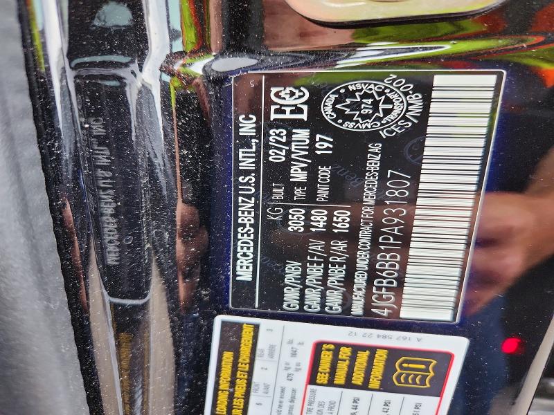 56783836 :رقم المزاد ، 4JGFB6BB1PA931807 vin ، 2023 Mercedes-benz Gle مزاد بيع