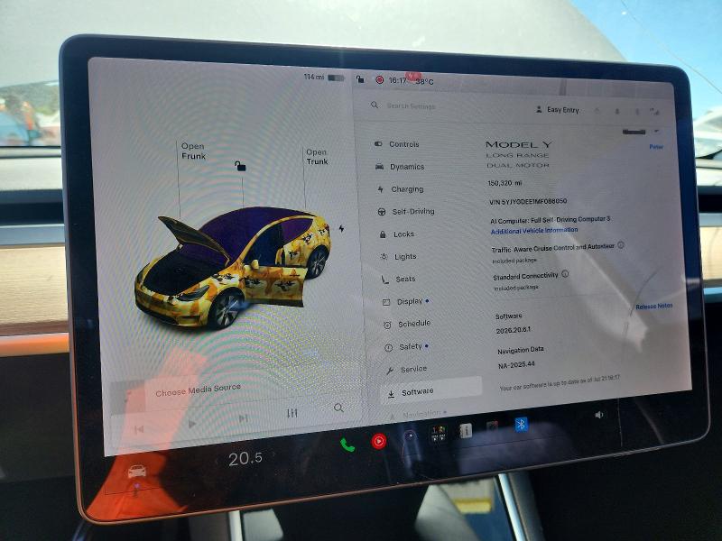 61926176 :رقم المزاد ، 5YJYGDEE1MF086050 vin ، 2021 Tesla Model Y مزاد بيع