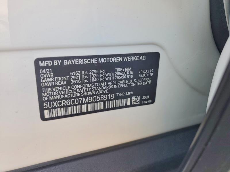 Aukcja sprzedaży 2021 Bmw X5, vin: 5UXCR6C07M9G58919, numer aukcji: 63176786