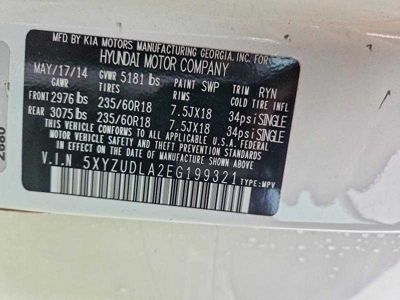 Aukcja sprzedaży 2014 Hyundai Santa Fe Sport, vin: 5XYZUDLA2EG199321, numer aukcji: 61645346