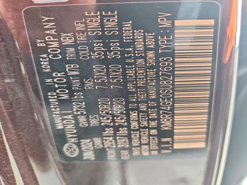 60575296 :رقم المزاد ، KM8R74GE0SU827693 vin ، 2025 Hyundai Palisade مزاد بيع