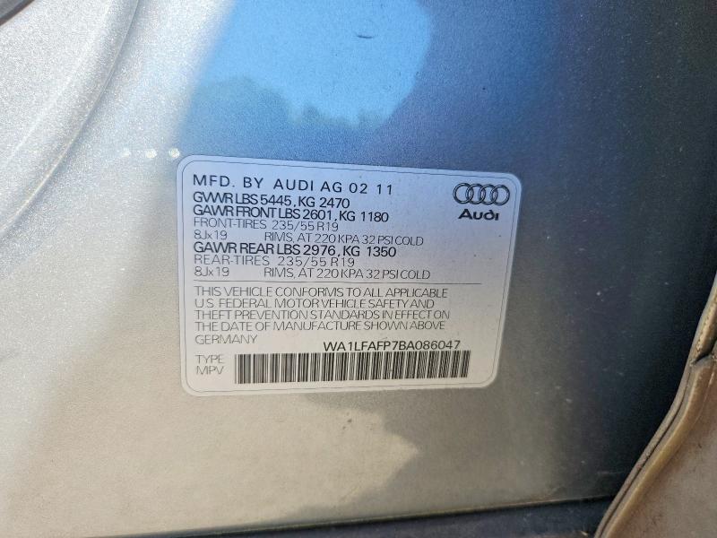 Aukcja sprzedaży 2011 Audi Q5, vin: WA1LFAFP7BA086047, numer aukcji: 60177346