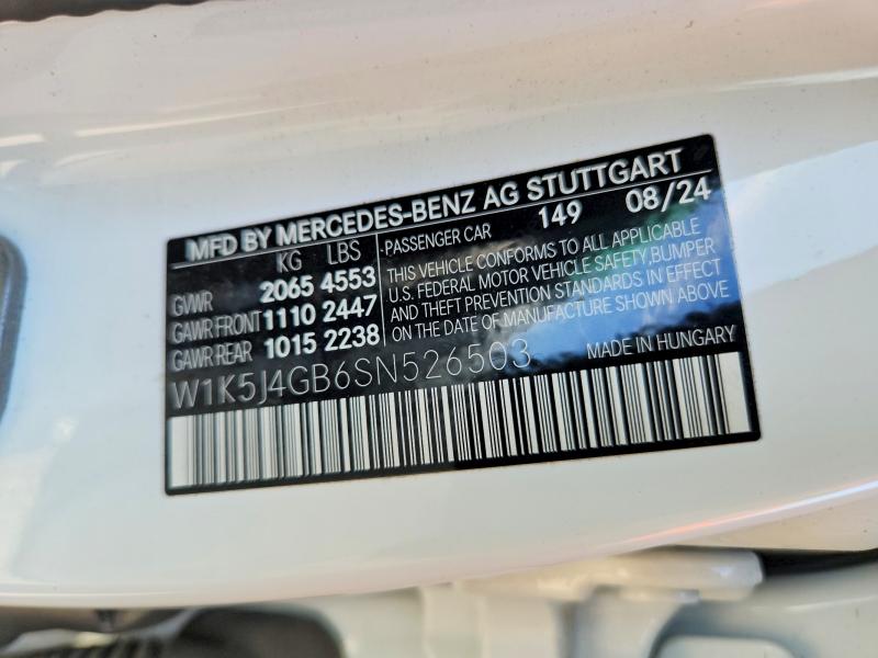 2025 Mercedes-benz Cla მანქანა იყიდება აუქციონზე, vin: W1K5J4GB6SN526503, აუქციონის ნომერი: 61082276