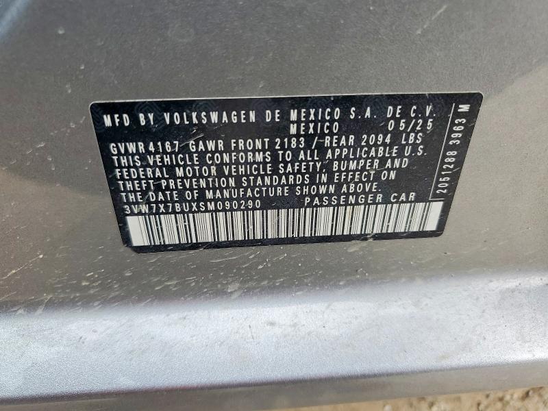 60942806 :رقم المزاد ، 3VW7X7BUXSM090290 vin ، 2025 Volkswagen Jetta مزاد بيع