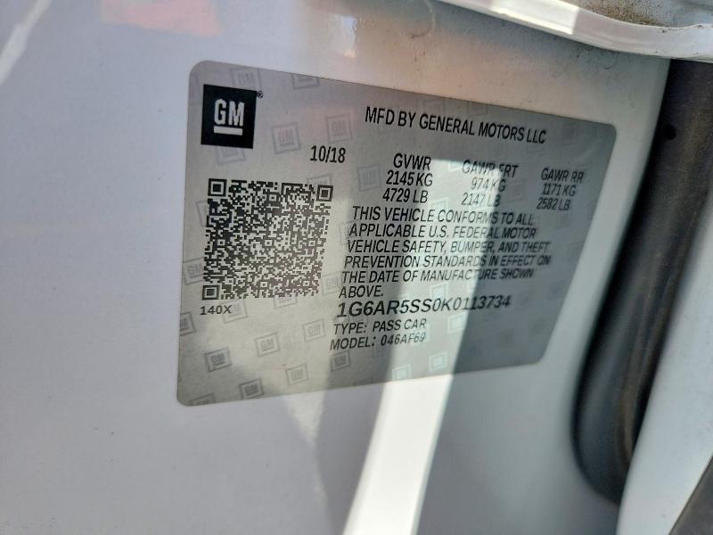 Продажа на аукционе авто 2019 Cadillac Cts, vin: 1G6AR5SS0K0113734, номер лота: 60186326