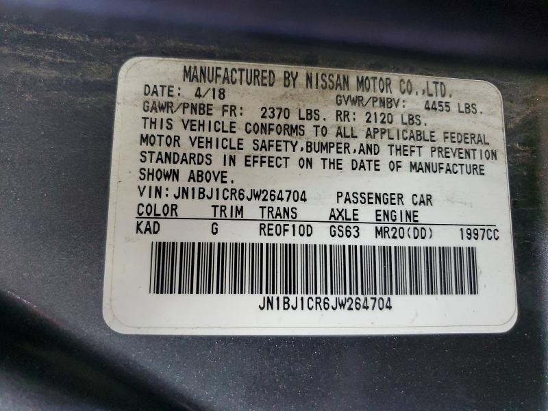 2018 Nissan Rogue Sport მანქანა იყიდება აუქციონზე, vin: JN1BJ1CR6JW264704, აუქციონის ნომერი: 60682506