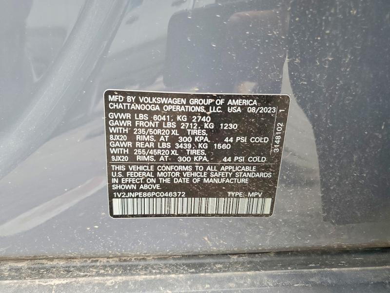 2023 Volkswagen Id.4 მანქანა იყიდება აუქციონზე, vin: 1V2JNPE86PC046372, აუქციონის ნომერი: 62268566