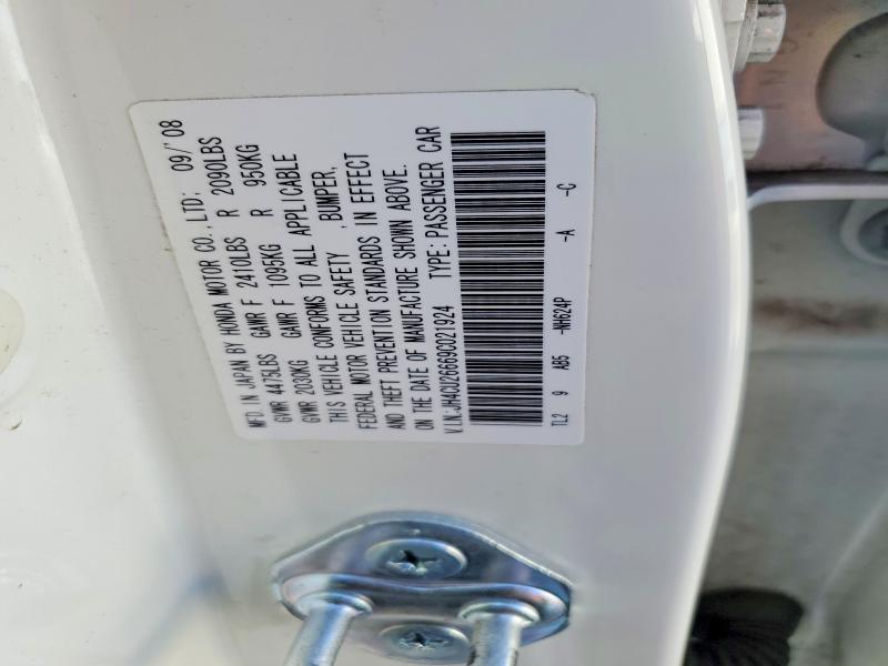 61055496 :رقم المزاد ، JH4CU26669C021924 vin ، 2009 Acura Tsx مزاد بيع