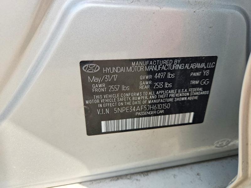 2018 Hyundai Sonata მანქანა იყიდება აუქციონზე, vin: 5NPE34AF5JH610150, აუქციონის ნომერი: 60748446