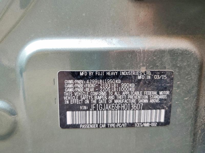 Продажа на аукционе авто 2015 Subaru Impreza, vin: JF1GJAK69FH013607, номер лота: 59714116