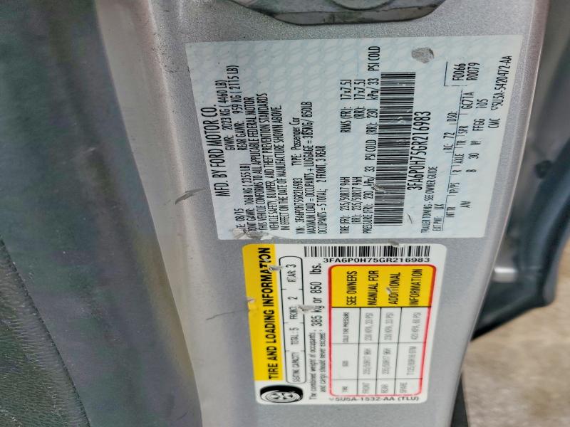 Продажа на аукционе авто 2016 Ford Fusion, vin: 3FA6P0H75GR216983, номер лота: 63325626