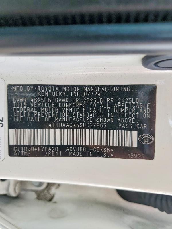 Продажа на аукционе авто 2025 Toyota Camry, vin: 4T1DAACK5SU027865, номер лота: 60868256