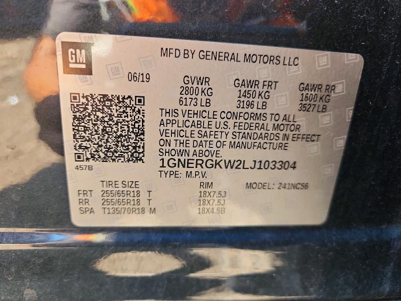 Продаж на аукціоні авто 2020 Chevrolet Traverse, vin: 1GNERGKW2LJ103304, номер лоту: 62972136