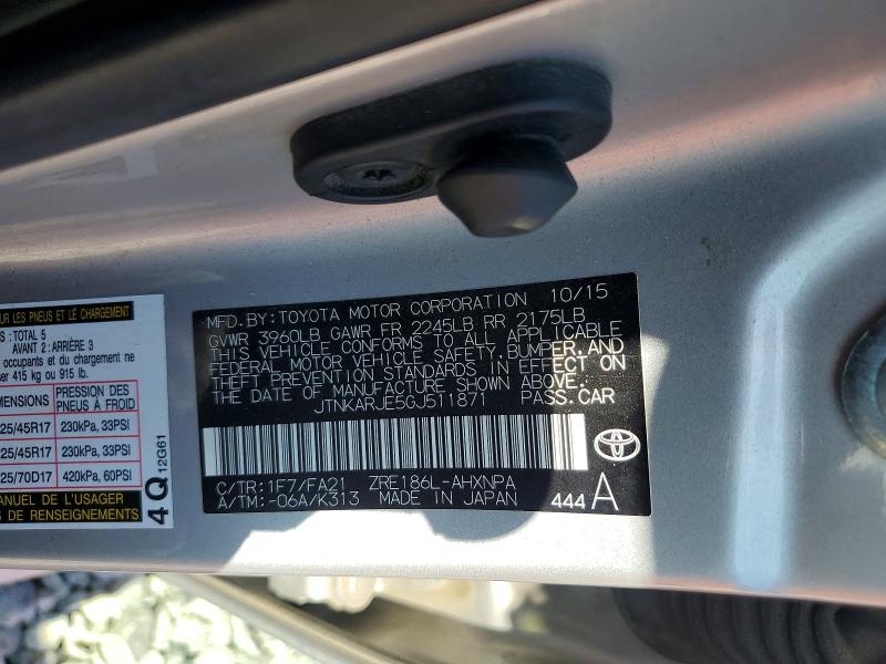 Продаж на аукціоні авто 2016 Toyota Scion, vin: JTNKARJE5GJ511871, номер лоту: 62536466