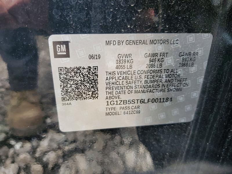 Aukcja sprzedaży 2020 Chevrolet Malibu, vin: 1G1ZB5ST6LF001184, numer aukcji: 62934416