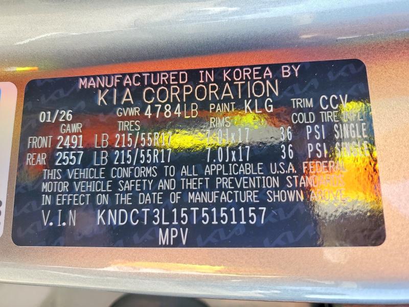 Aukcja sprzedaży 2026 Kia Niro, vin: KNDCT3L15T5151157, numer aukcji: 62864616