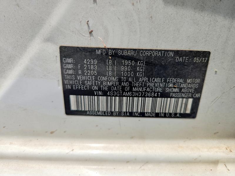 Продажа на аукционе авто 2017 Subaru Impreza, vin: 4S3GTAM63H3736841, номер лота: 59181166
