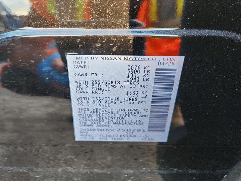 Продажа на аукционе авто 2025 Nissan Pathfinder, vin: 5N1DR3BC6SC250291, номер лота: 56194106