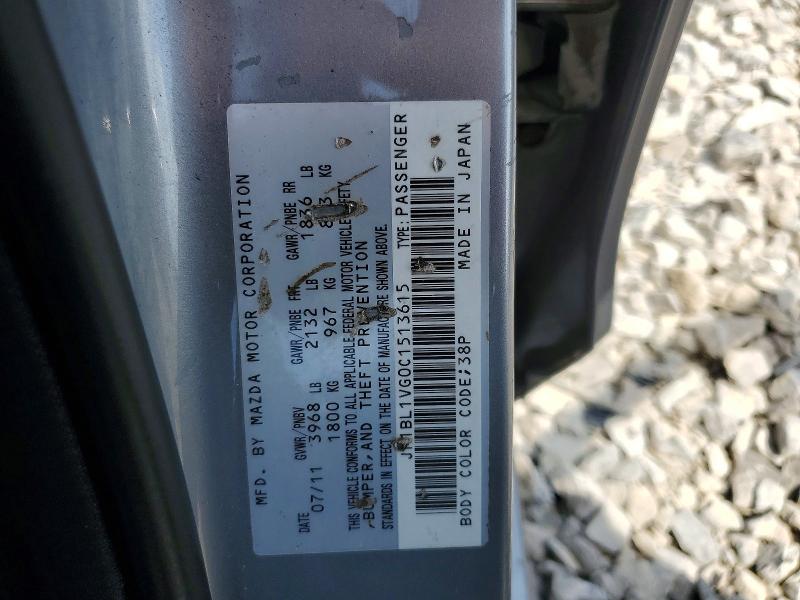 Продажа на аукционе авто 2012 Mazda 3, vin: JM1BL1VG0C1513615, номер лота: 62051736