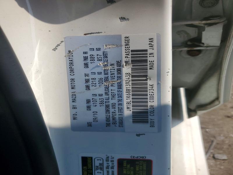 Aukcja sprzedaży 2011 Mazda 3, vin: JM1BL1K68B1392438, numer aukcji: 61504906