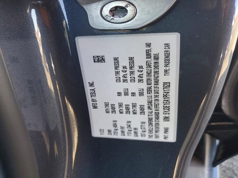 2023 Tesla Model 3 მანქანა იყიდება აუქციონზე, vin: 5YJ3E1EA1PF417628, აუქციონის ნომერი: 60876696
