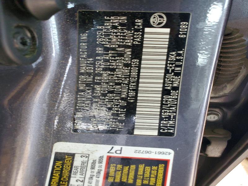 Продажа на аукционе авто 2014 Toyota Camry, vin: 4T1BF1FK1EU800159, номер лота: 60993146