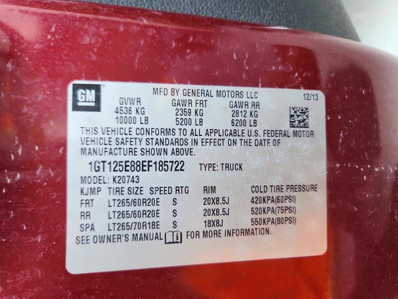 Aukcja sprzedaży 2014 Gmc Sierra, vin: 1GT125E88EF185722, numer aukcji: 59784866