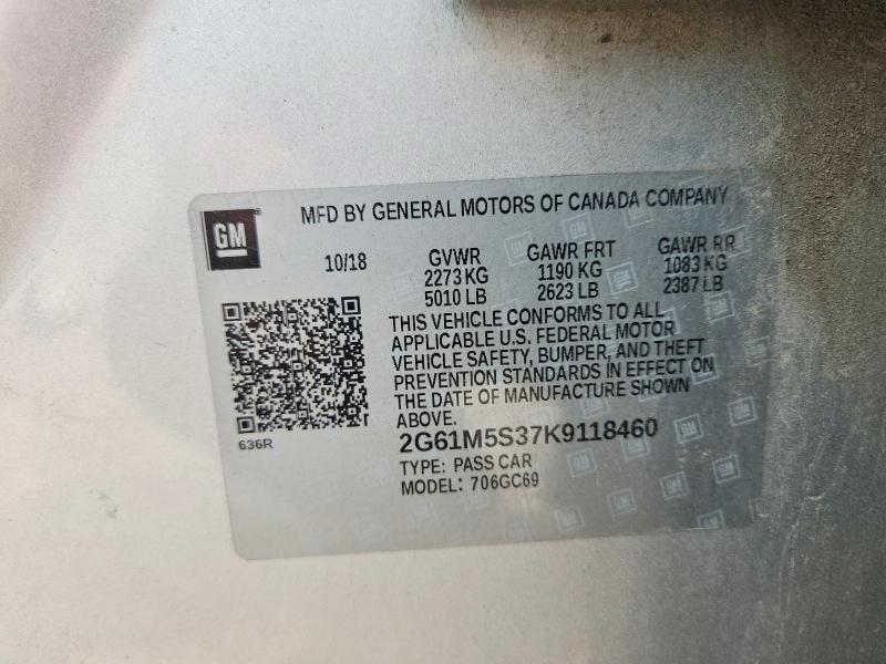 Aukcja sprzedaży 2019 Cadillac Xts, vin: 2G61M5S37K9118460, numer aukcji: 62879416