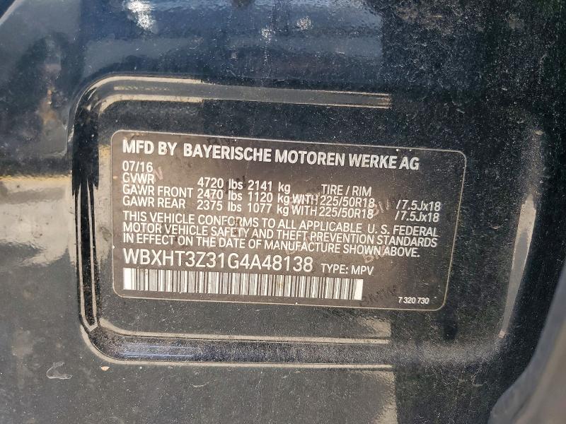 Продаж на аукціоні авто 2016 Bmw X1, vin: WBXHT3Z31G4A48138, номер лоту: 61242326