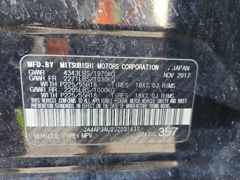 Aukcja sprzedaży 2018 Mitsubishi Outlander Sport, vin: JA4AP3AU2JZ031437, numer aukcji: 61585926