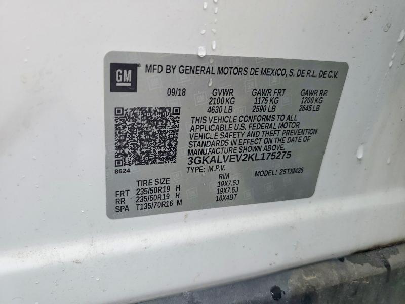 Aukcja sprzedaży 2019 Gmc Terrain, vin: 3GKALVEV2KL175275, numer aukcji: 60307926