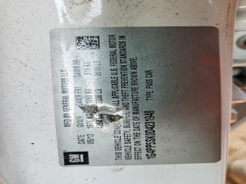 61080476 :رقم المزاد ، 1G4PP5SK0D4231948 vin ، 2013 Buick Verano مزاد بيع