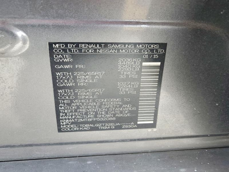 Aukcja sprzedaży 2015 Nissan Rogue, vin: KNMAT2MT8FP532088, numer aukcji: 62597176