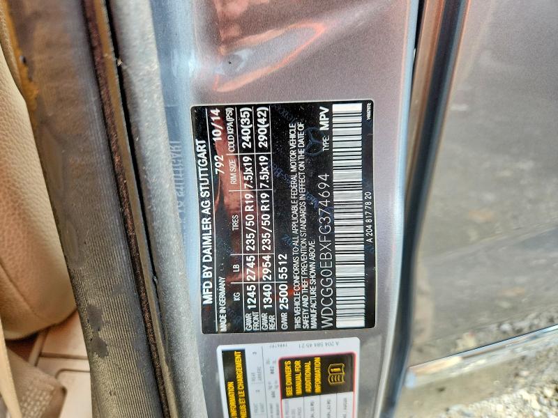 Продаж на аукціоні авто 2015 Mercedes-benz Glk, vin: WDCGG0EBXFG374694, номер лоту: 60451396