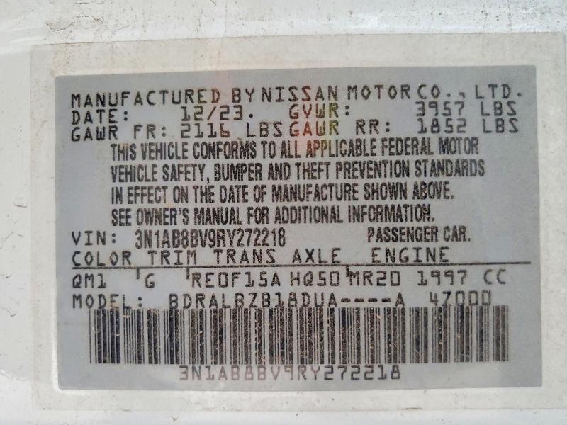Продажа на аукционе авто 2024 Nissan Sentra, vin: 3N1AB8BV9RY272218, номер лота: 61544296