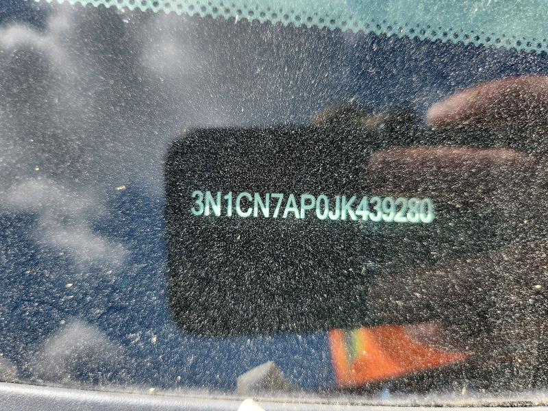 2018 Nissan Versa მანქანა იყიდება აუქციონზე, vin: 3N1CN7AP0JK439280, აუქციონის ნომერი: 59298936